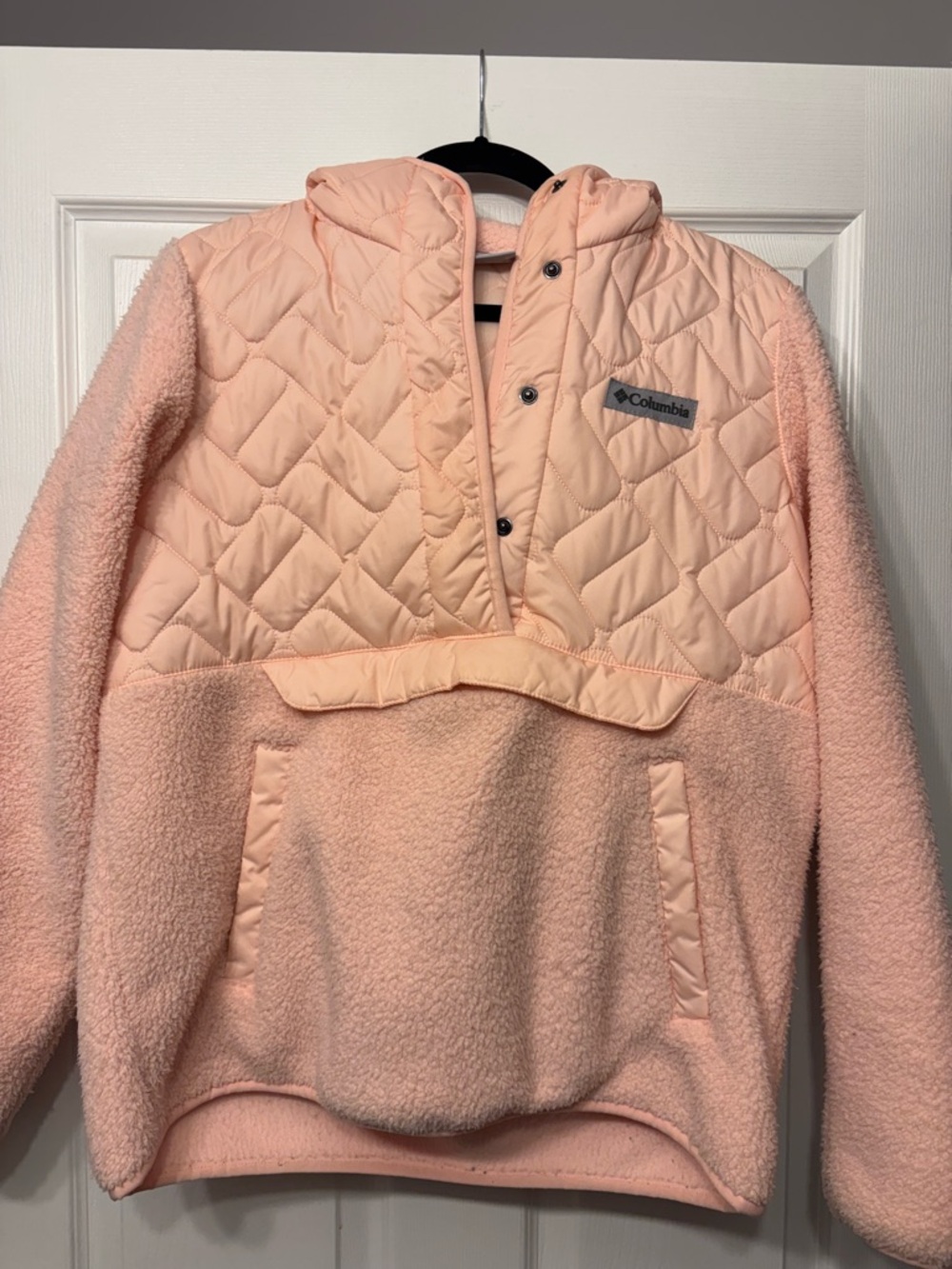 Columbia Quilted Sherpa Pullover - Peach